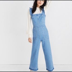 Madewell Denim Ruffle Jumpsuit